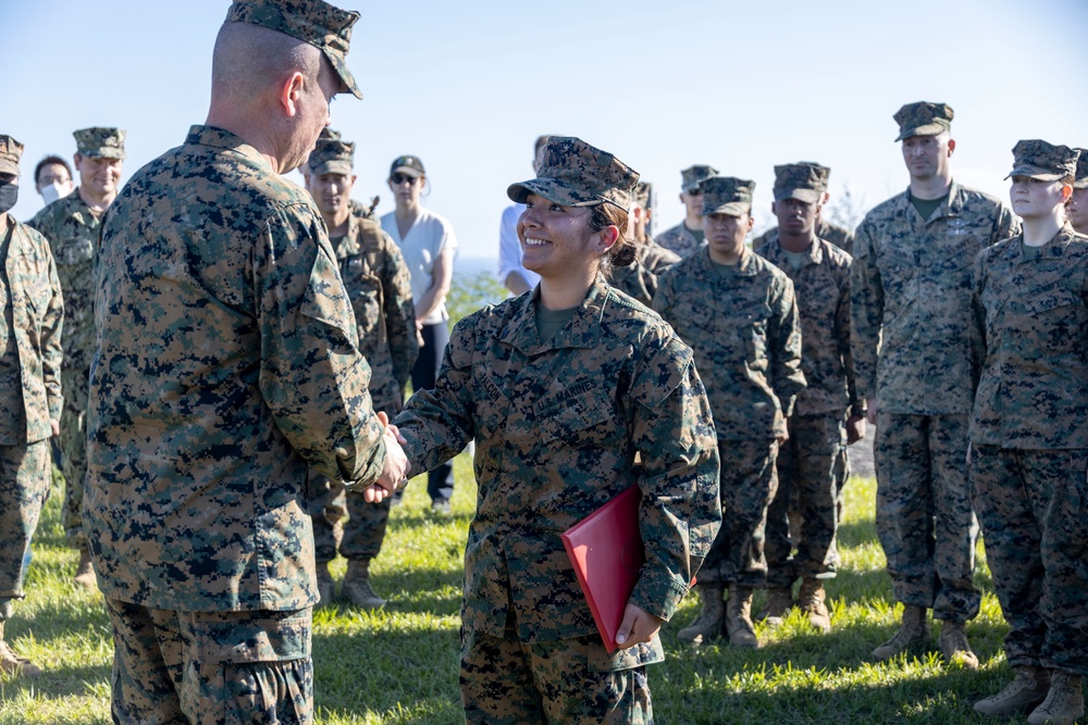 Reenlistment and Promotion atop Mt. Suribachi