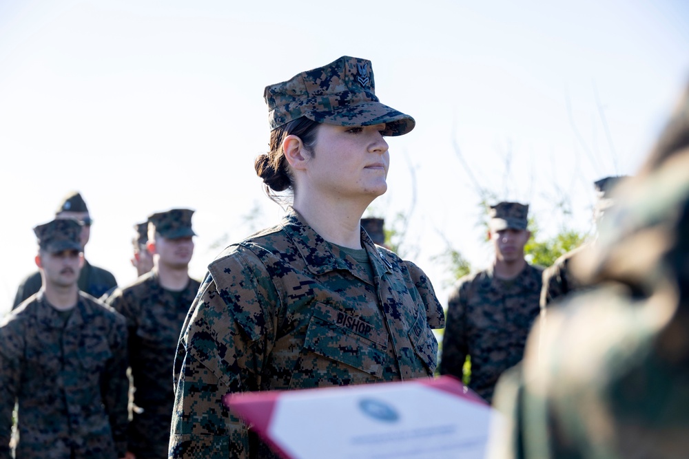 Reenlistment and Promotion atop Mt. Suribachi