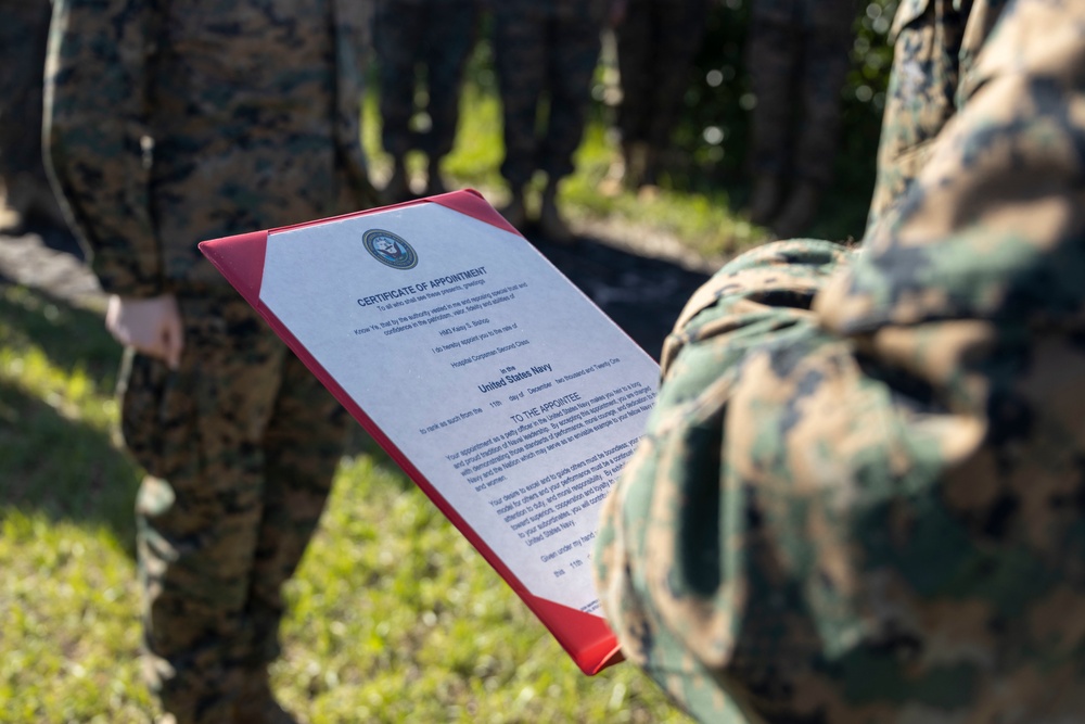 Reenlistment and Promotion atop Mt. Suribachi