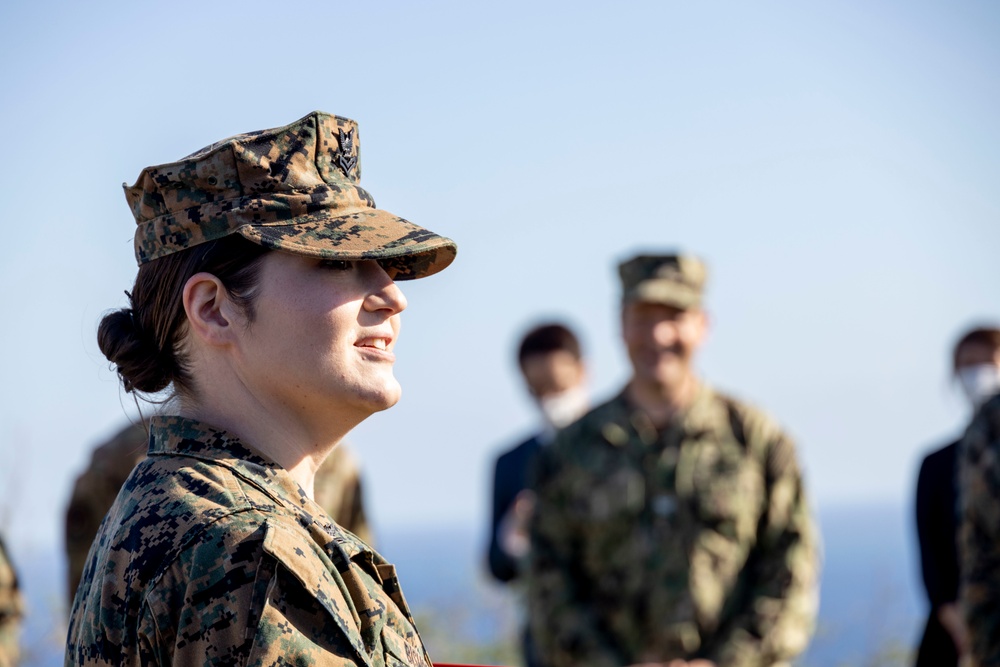 Reenlistment and Promotion atop Mt. Suribachi