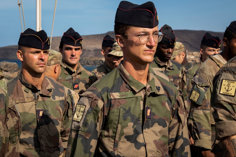 French service members complete the Joint Expeditionary Mountain Warfare Course in Djibouti