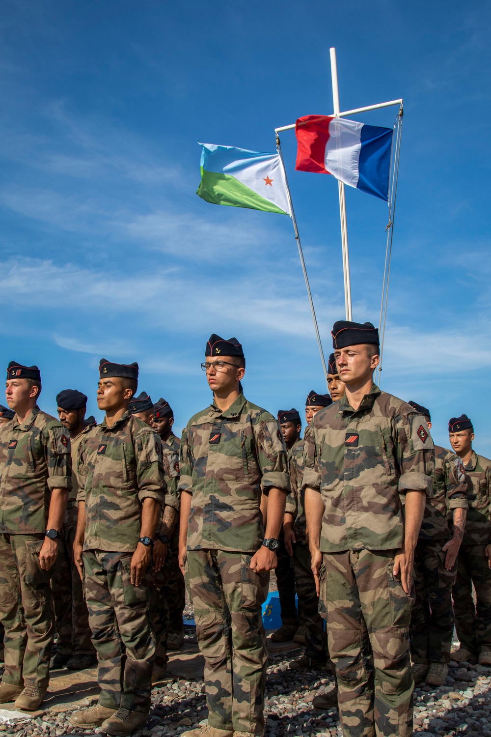 French service members complete the Joint Expeditionary Mountain Warfare Course in Djibouti