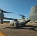 U.S. Marines fuel a U.S. Air Force CV-22 Osprey