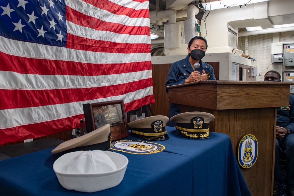 USS O'Kane (DDG 77) Holds Pearl Harbor Remembrance Ceremony