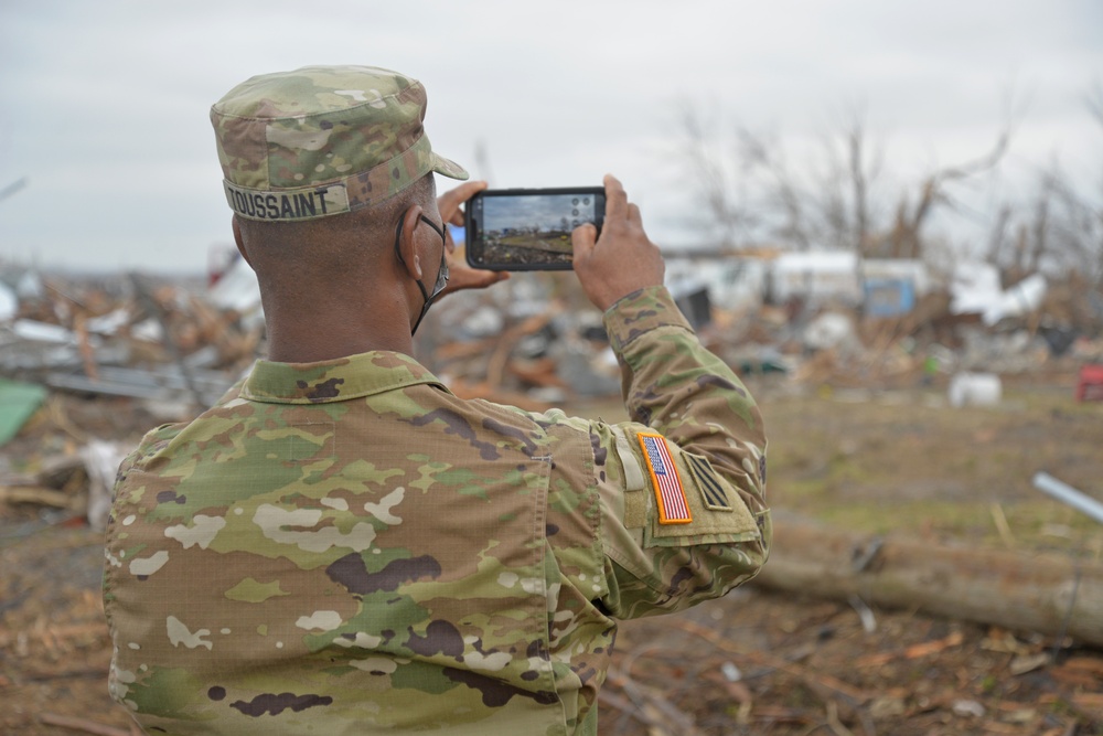 USACE command sergeant major visits storm and tornado affected areas of western Kentucky