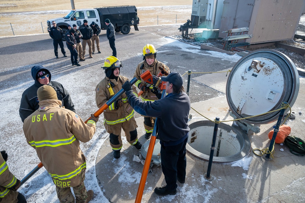 90 CES Fire Department partners with local agencies for Missile Silo Rescue Training