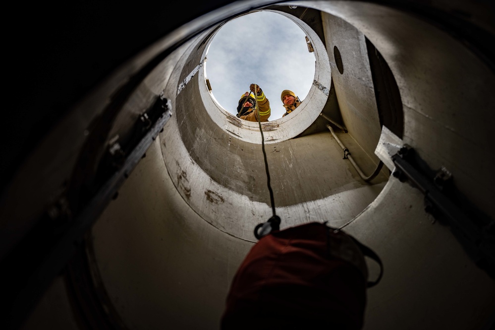 90 CES Fire Department partners with local agencies for Missile Silo Rescue Training