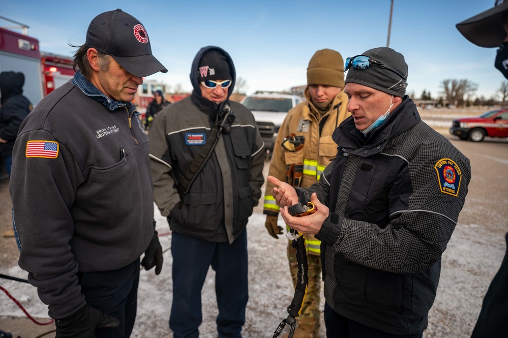 90 CES Fire Department partners with local agencies for Missile Silo Rescue Training