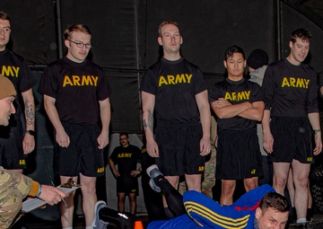 NATO soldiers test their physical fitness to earn the German Armed Forces Badge for Military Proficiency