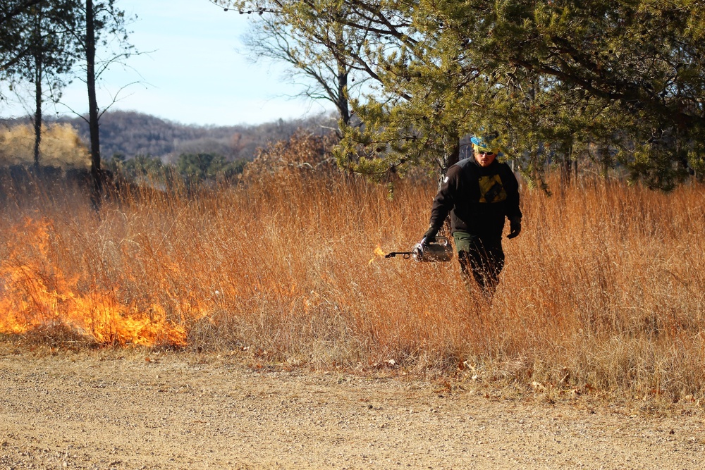 Rare December prescribed burn covers 500-plus acres at Fort McCoy