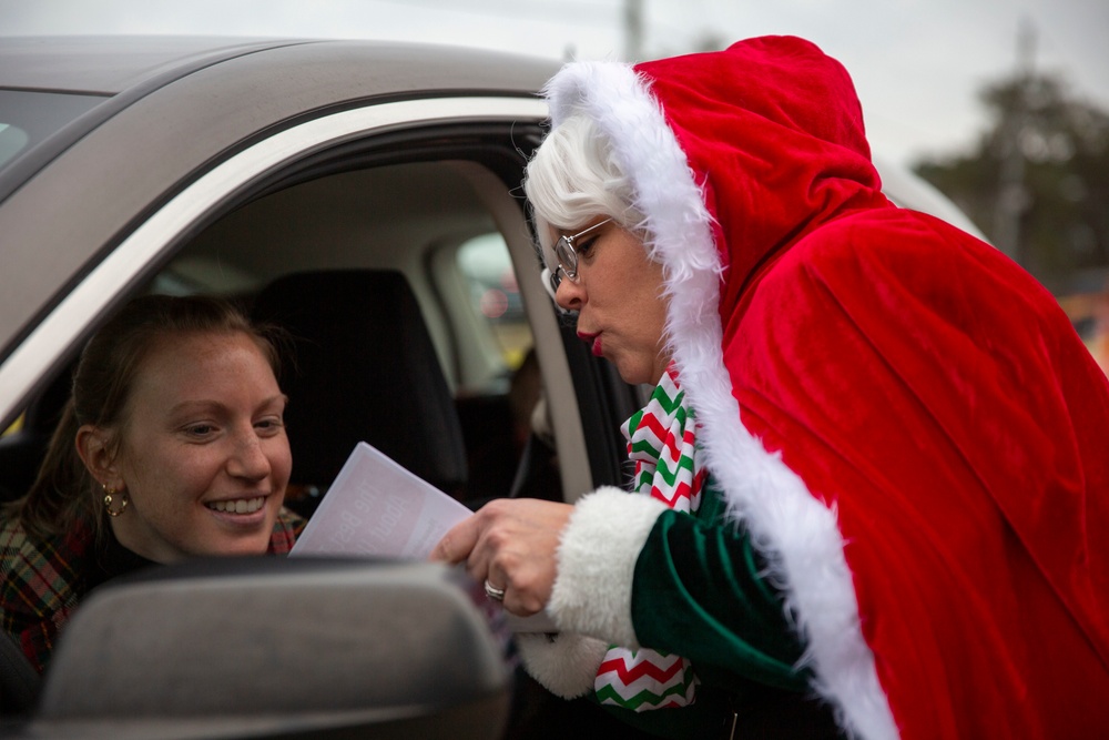 Home for the Holidays drive-thru event at MCB Camp Lejeune