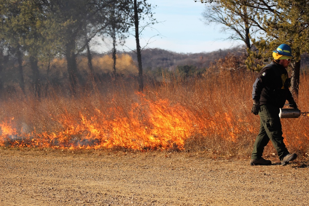 Rare December prescribed burn covers 500-plus acres at Fort McCoy