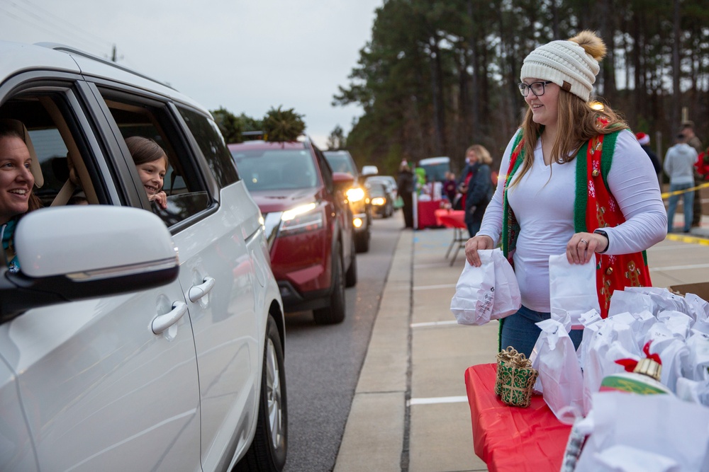 Home for the Holidays drive-thru event at MCB Camp Lejeune