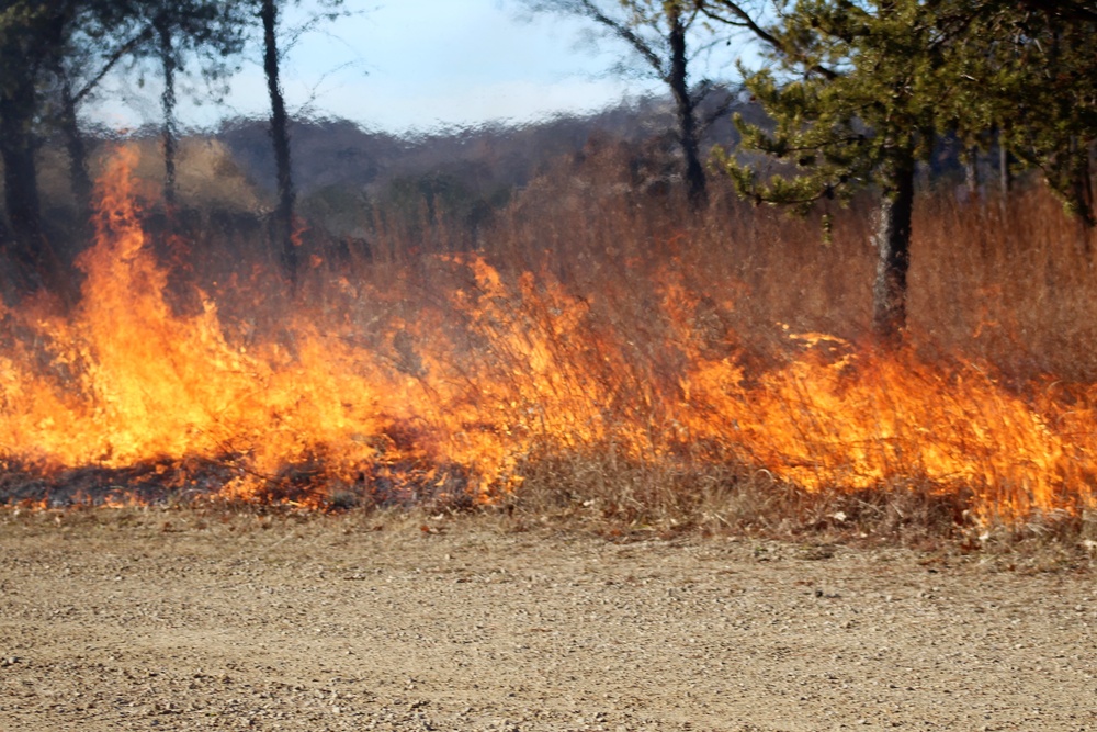 Rare December prescribed burn covers 500-plus acres at Fort McCoy