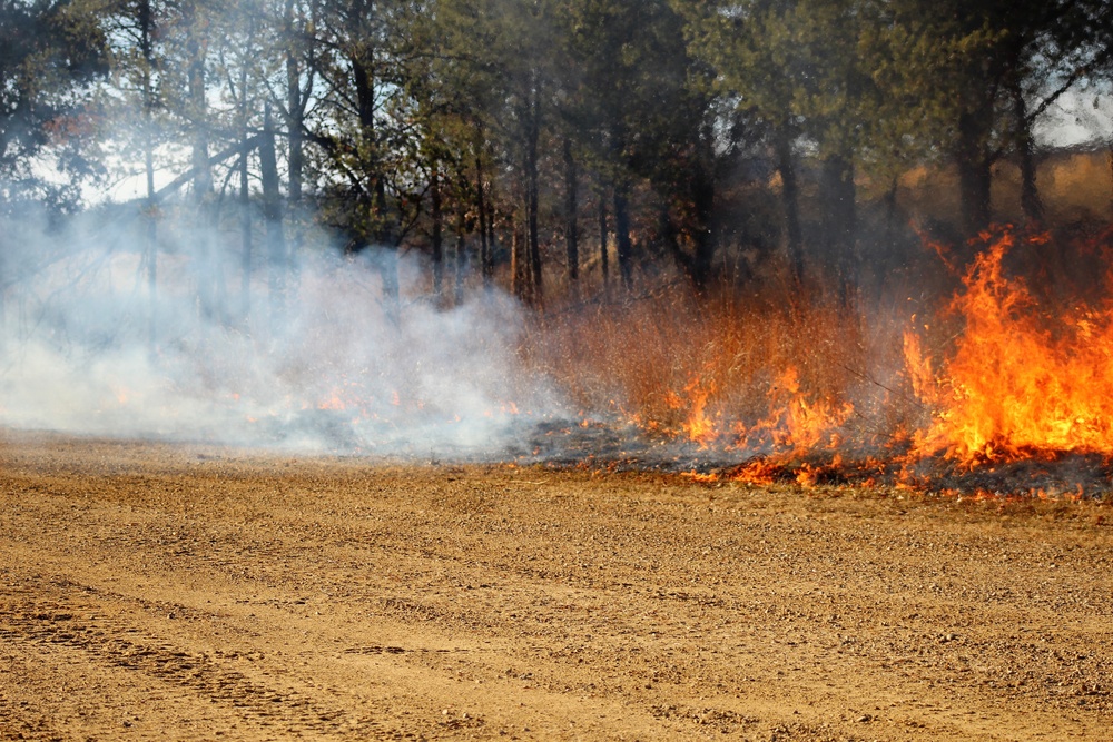 Rare December prescribed burn covers 500-plus acres at Fort McCoy