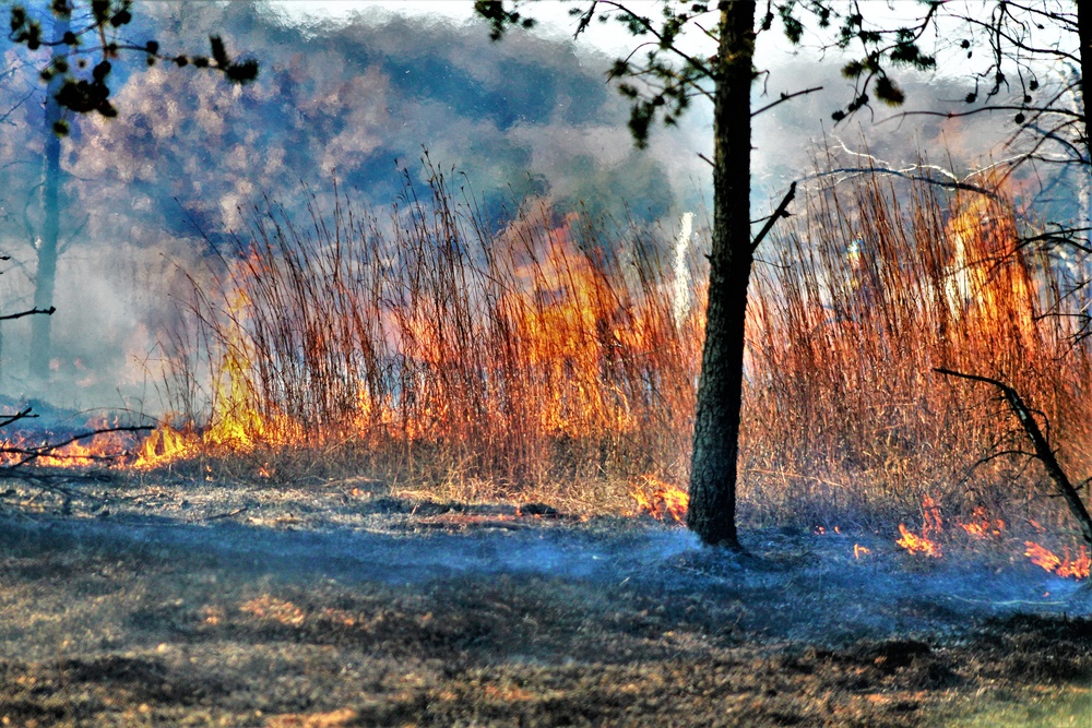 Rare December prescribed burn covers 500-plus acres at Fort McCoy