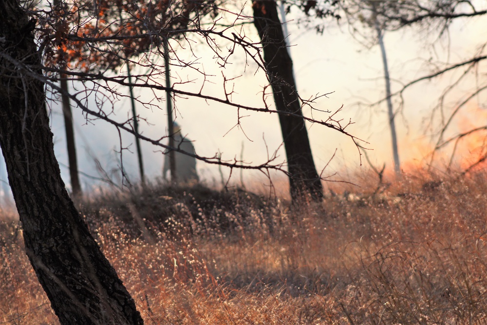Rare December prescribed burn covers 500-plus acres at Fort McCoy