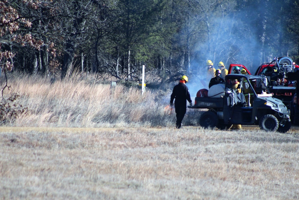 Rare December prescribed burn covers 500-plus acres at Fort McCoy