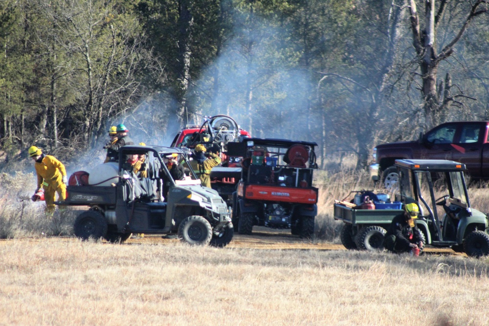 Rare December prescribed burn covers 500-plus acres at Fort McCoy