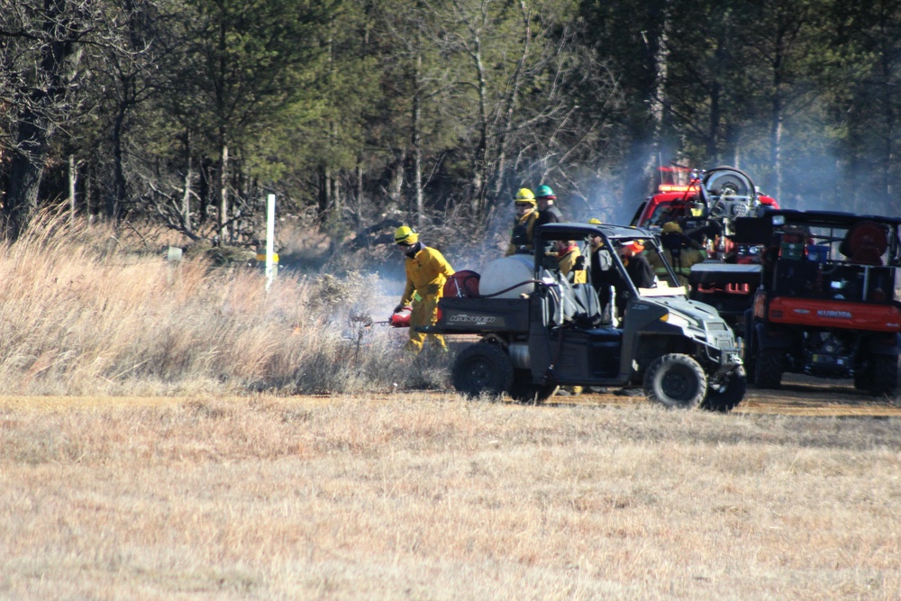 Rare December prescribed burn covers 500-plus acres at Fort McCoy