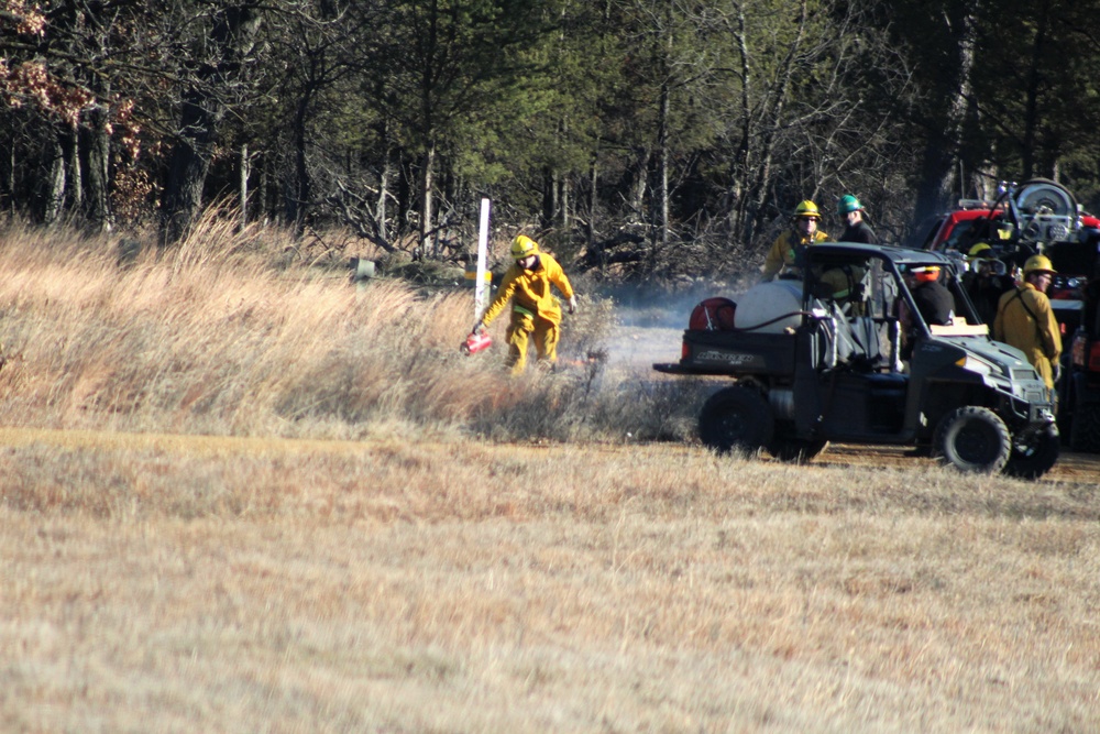 Rare December prescribed burn covers 500-plus acres at Fort McCoy