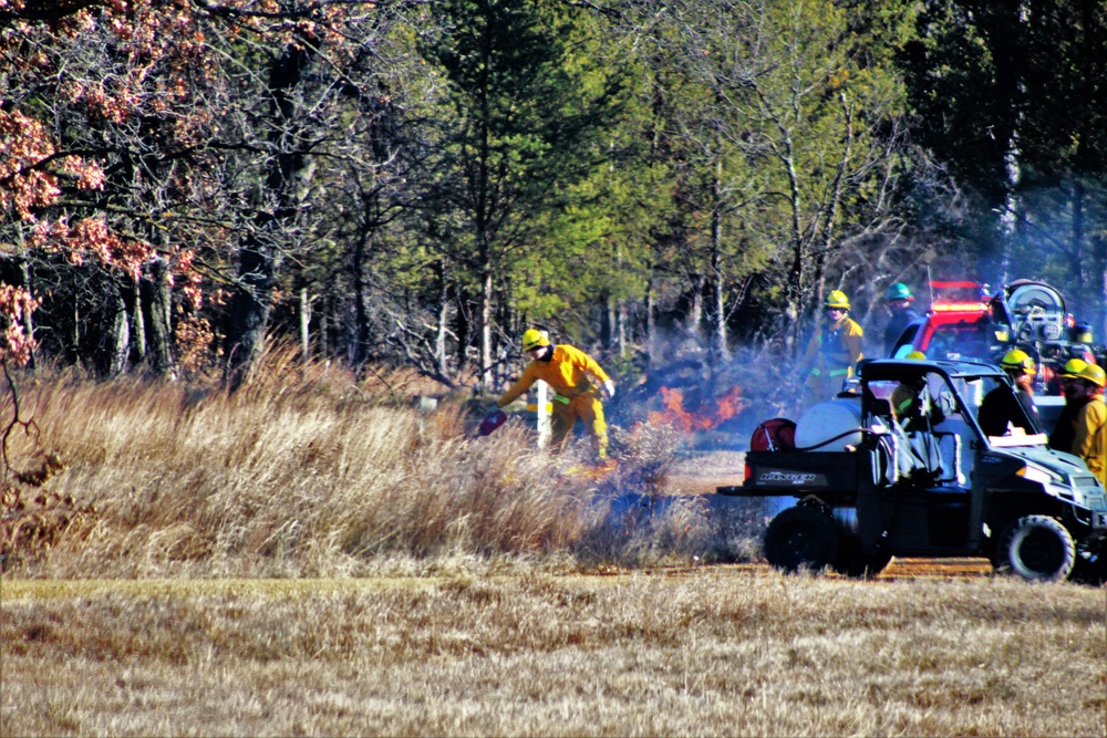 Rare December prescribed burn covers 500-plus acres at Fort McCoy