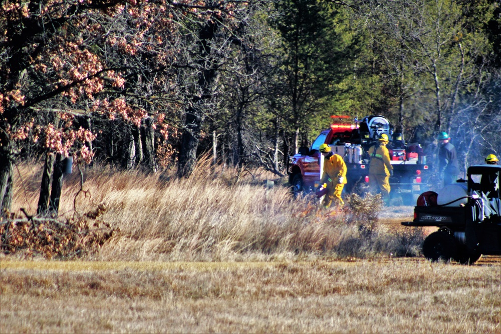 Rare December prescribed burn covers 500-plus acres at Fort McCoy