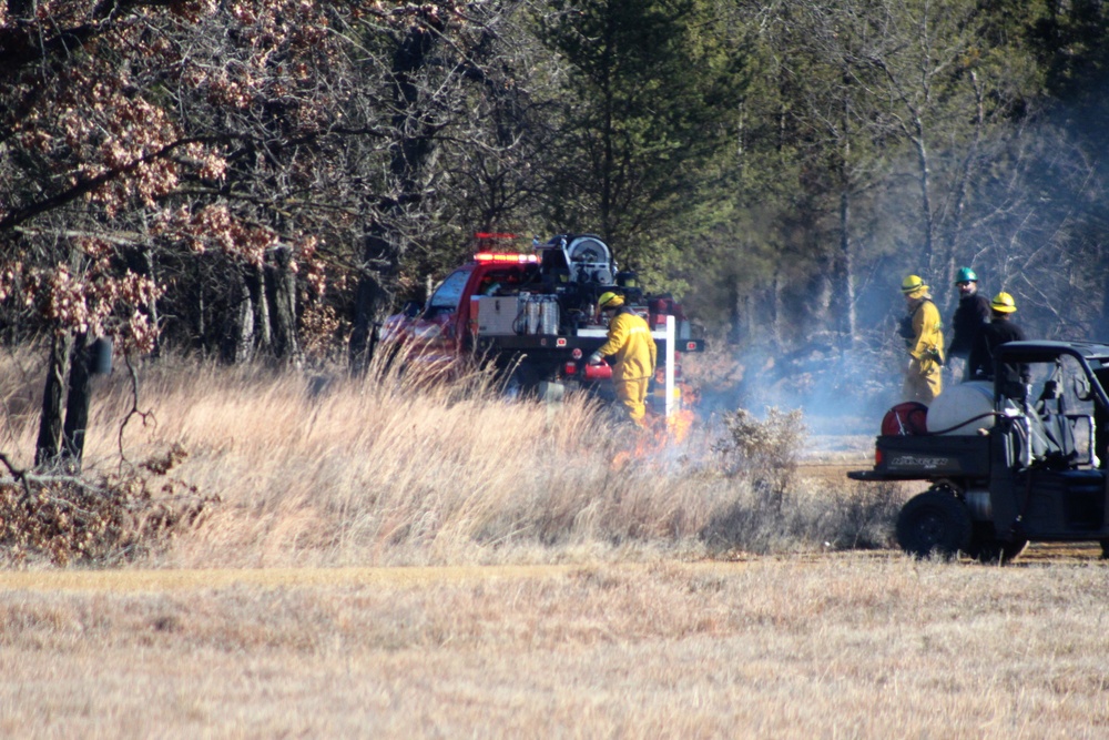 Rare December prescribed burn covers 500-plus acres at Fort McCoy