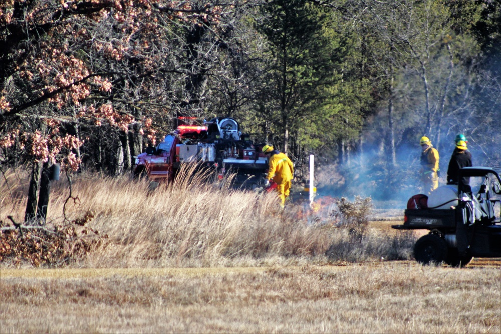 Rare December prescribed burn covers 500-plus acres at Fort McCoy