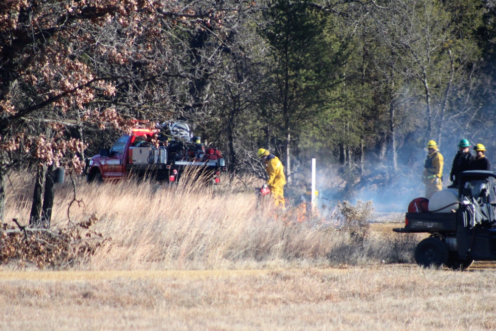 Rare December prescribed burn covers 500-plus acres at Fort McCoy