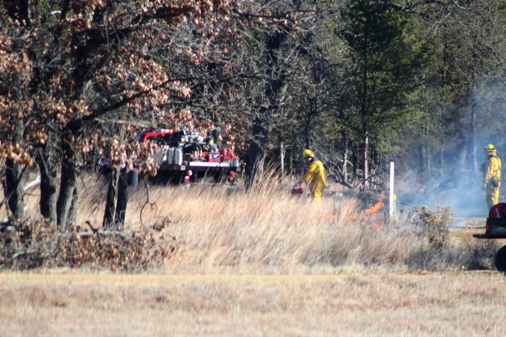 Rare December prescribed burn covers 500-plus acres at Fort McCoy