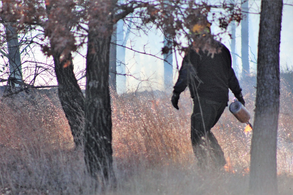 Rare December prescribed burn covers 500-plus acres at Fort McCoy