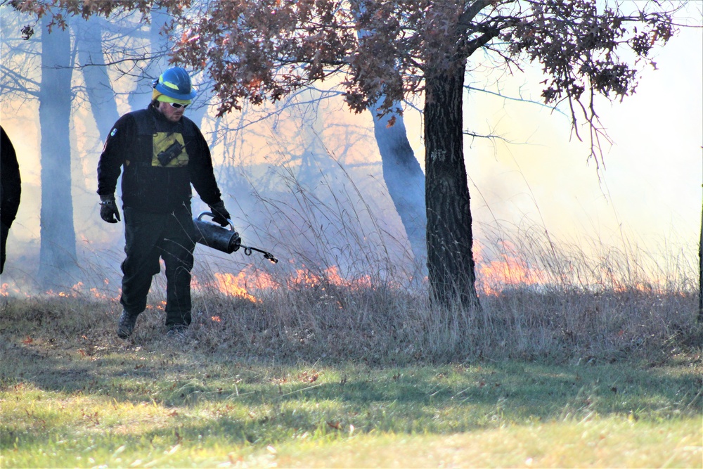 Rare December prescribed burn covers 500-plus acres at Fort McCoy