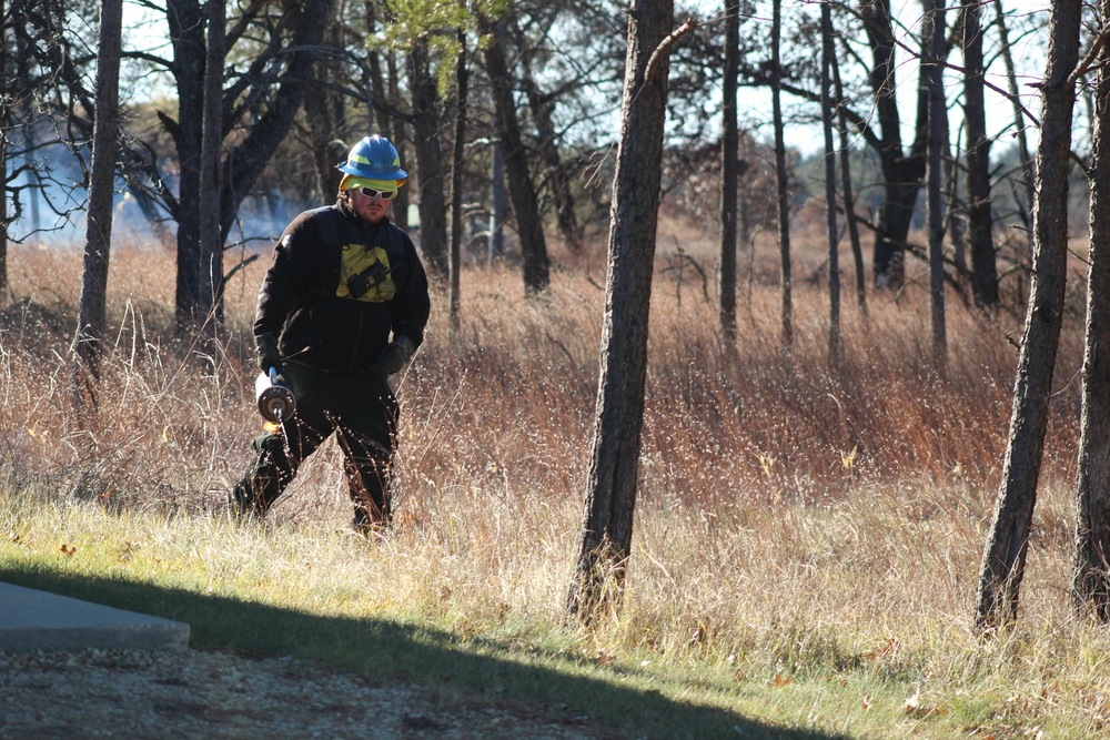 Rare December prescribed burn covers 500-plus acres at Fort McCoy