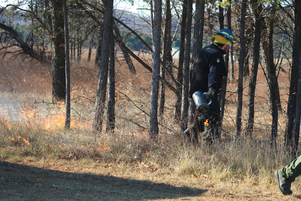 Rare December prescribed burn covers 500-plus acres at Fort McCoy