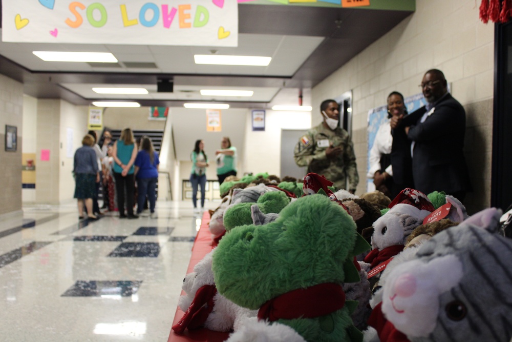 Texas State Guard Donates Toys to Elementary School