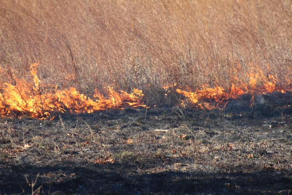 Rare December prescribed burn covers 500-plus acres at Fort McCoy