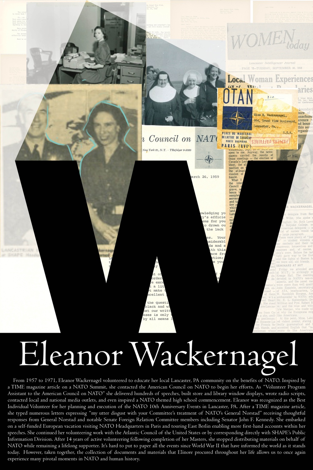 NATO and Eleanor Wackernagel: Biography Graphic
