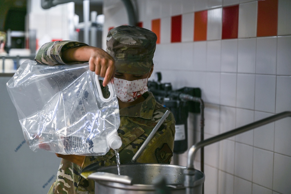 Hale Aina Dining Facility utilizes potable water