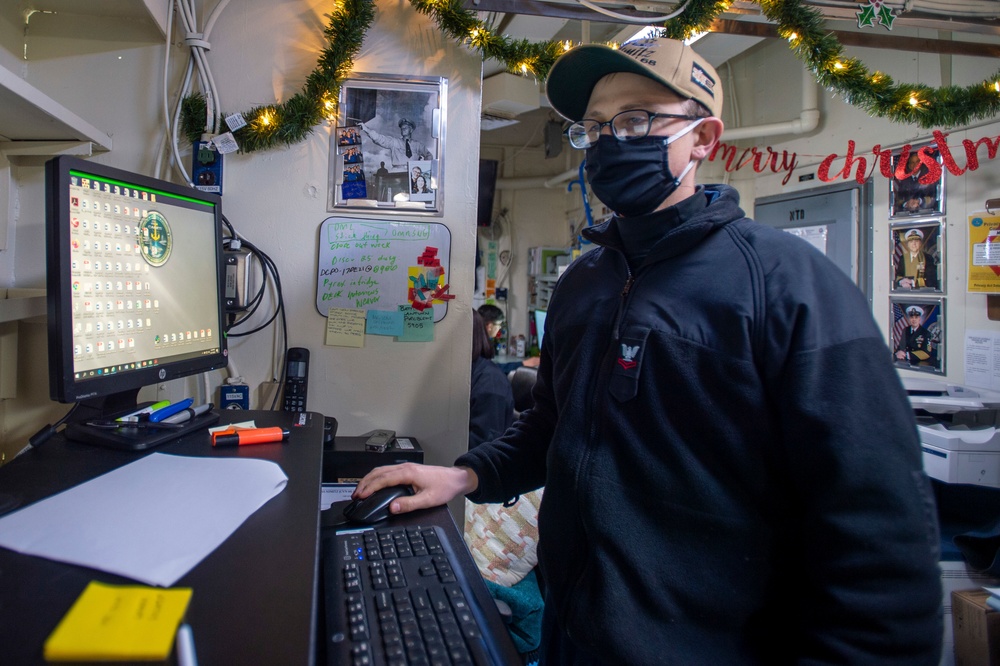 Sailors Stand Security Watch during Underway