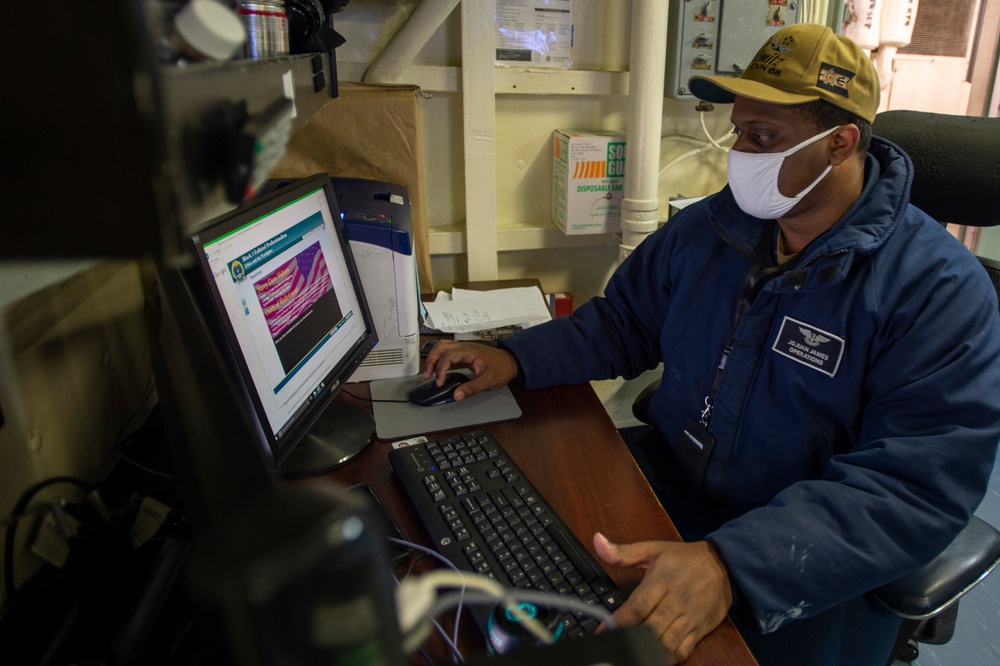 Sailors Stand Security Watch during Underway