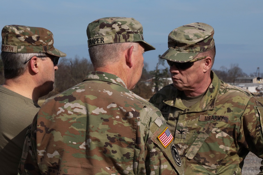 Leaders visit Soldiers activated for help in the wake of deadly tornadoes