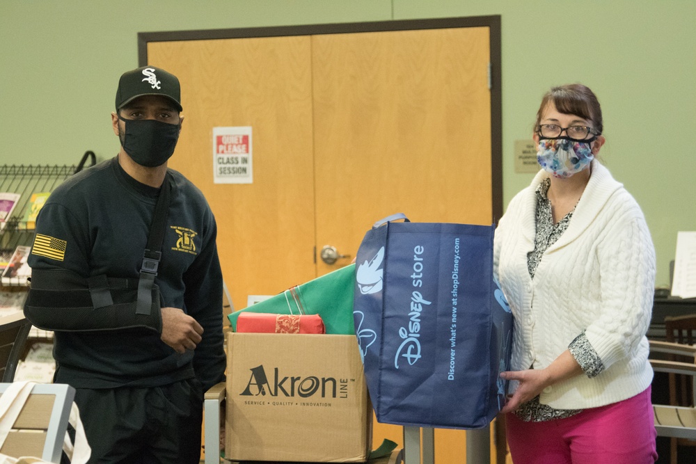 Injured soldier gets his gifts wrapped with a little extra cheer this year