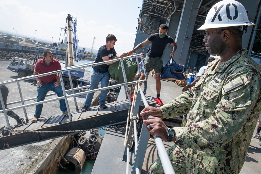 USS Hershel “Woody” Williams arrives in Djibouti