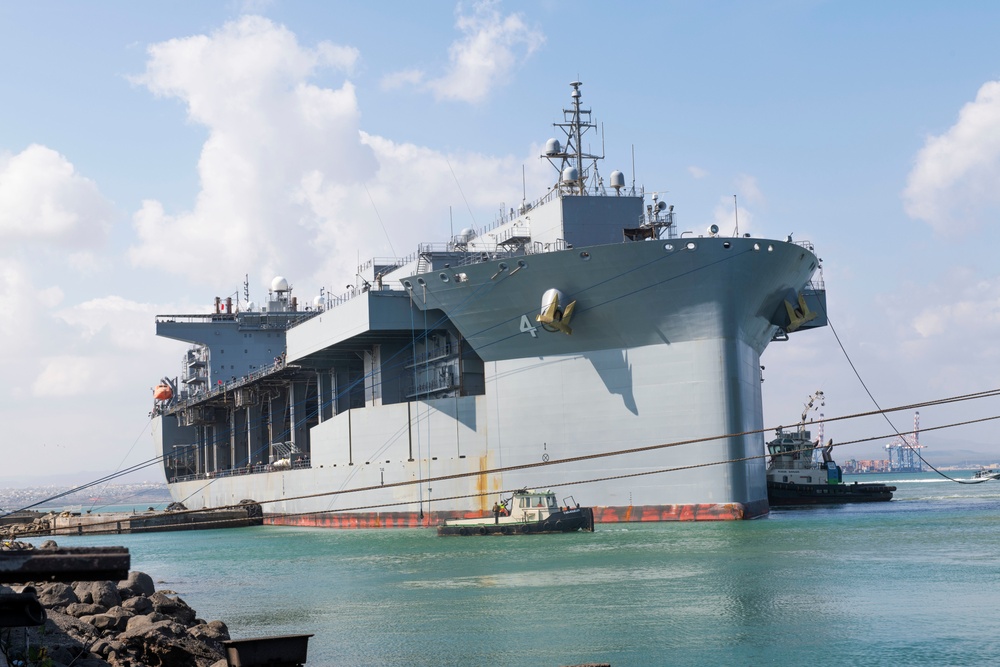 USS Hershel “Woody” Williams arrives in Djibouti