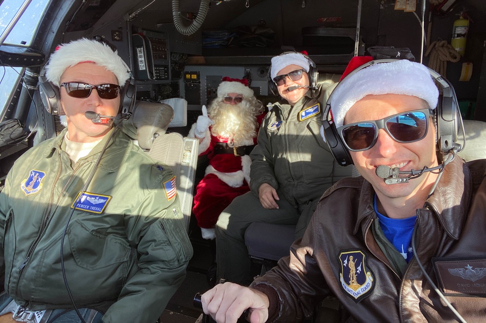 Arriving in fashion: Santa Claus arrives in Reno aboard C-130