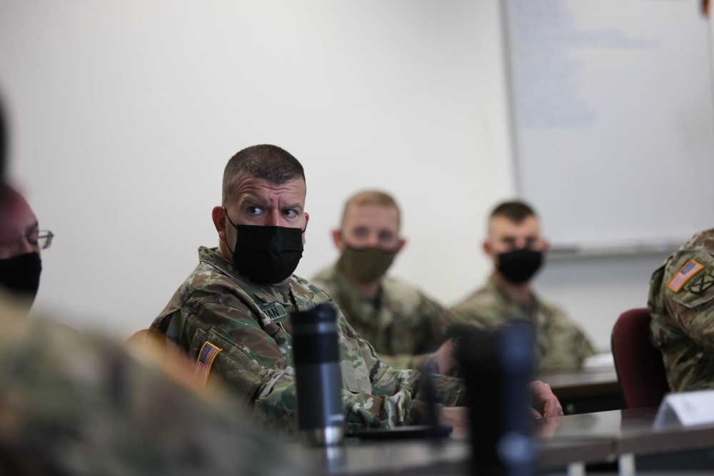 Maj. Gen. Matthew Baker and Command Sgt. Maj. Dieckman Visit Task Force McCoy