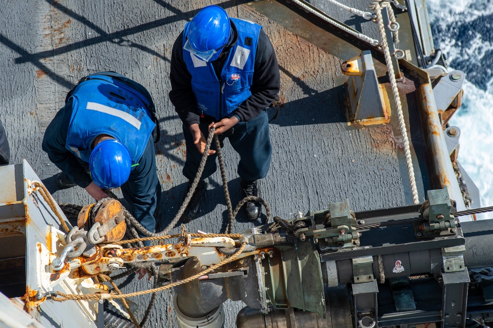 USS Jason Dunham is part of the Harry S. Truman Carrier Strike Group and is on a scheduled deployment in the U.S. Sixth Fleet area of operations in support naval operations to maintain maritime security.