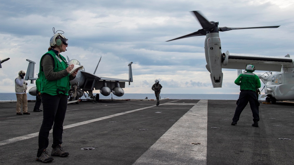 Center for Naval Analyses Scientists Observe Flight Deck Operations Aboard USS Carl Vinson (CVN 70)