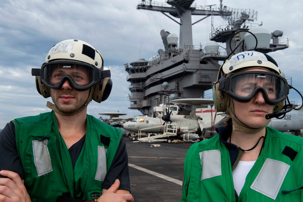 Center for Naval Analyses Scientists Observe Flight Deck Operations Aboard USS Carl Vinson (CVN 70)